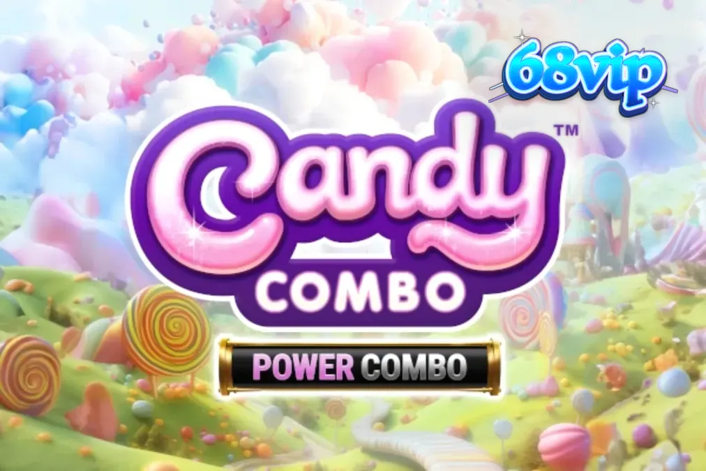 Giao diện trò chơi Candy Combo Power Combo King Millions với các biểu tượng kẹo ngọt rực rỡ